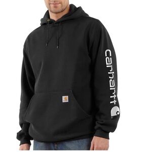 Carhartt Black Pullover with Sleeve Logo